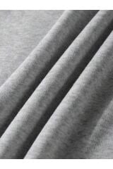 Unisex Yarım Fermuarlı Yakalı Gri Sweatshirt
